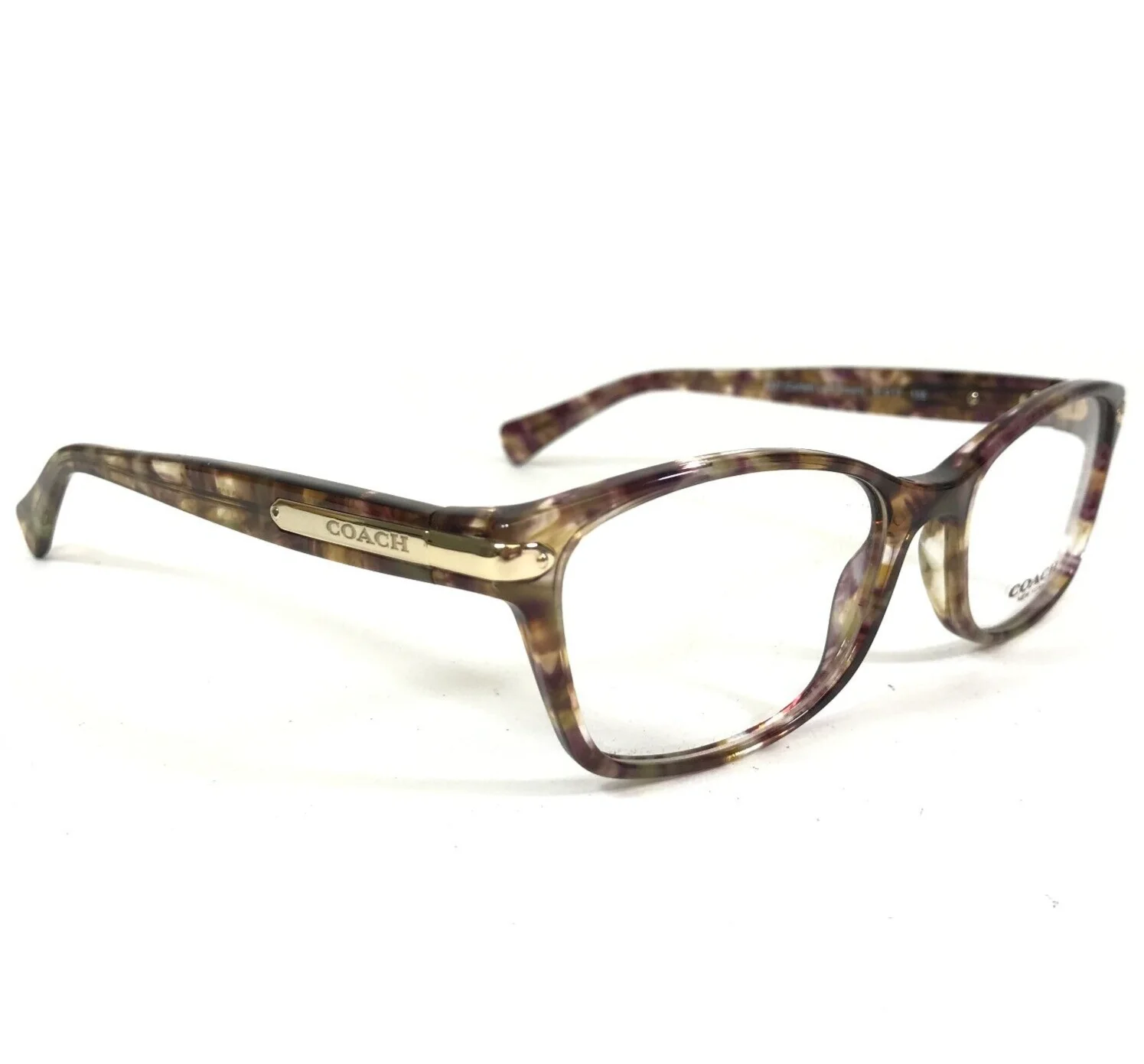 Coach Eyeglasses Frames HC 6065 5287 Purple Gold Tortoise Square 51-17-135 3