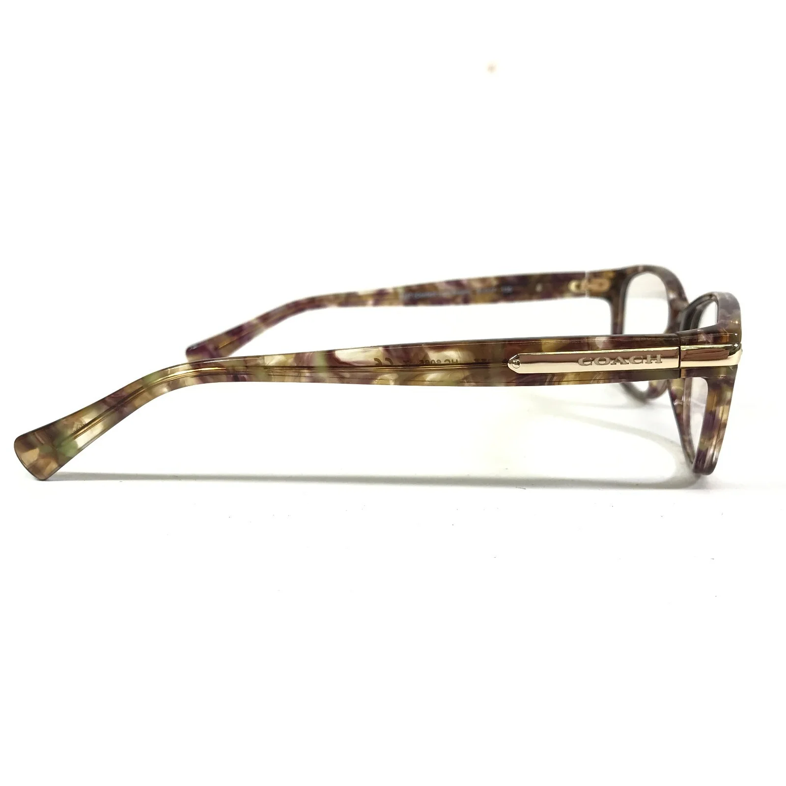 Coach Eyeglasses Frames HC 6065 5287 Purple Gold Tortoise Square 51-17-135 4