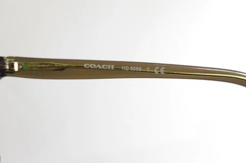 Coach Eyeglasses Frames HC 6089 5400 Brown Green Clear Cat Eye 51-16-135 4