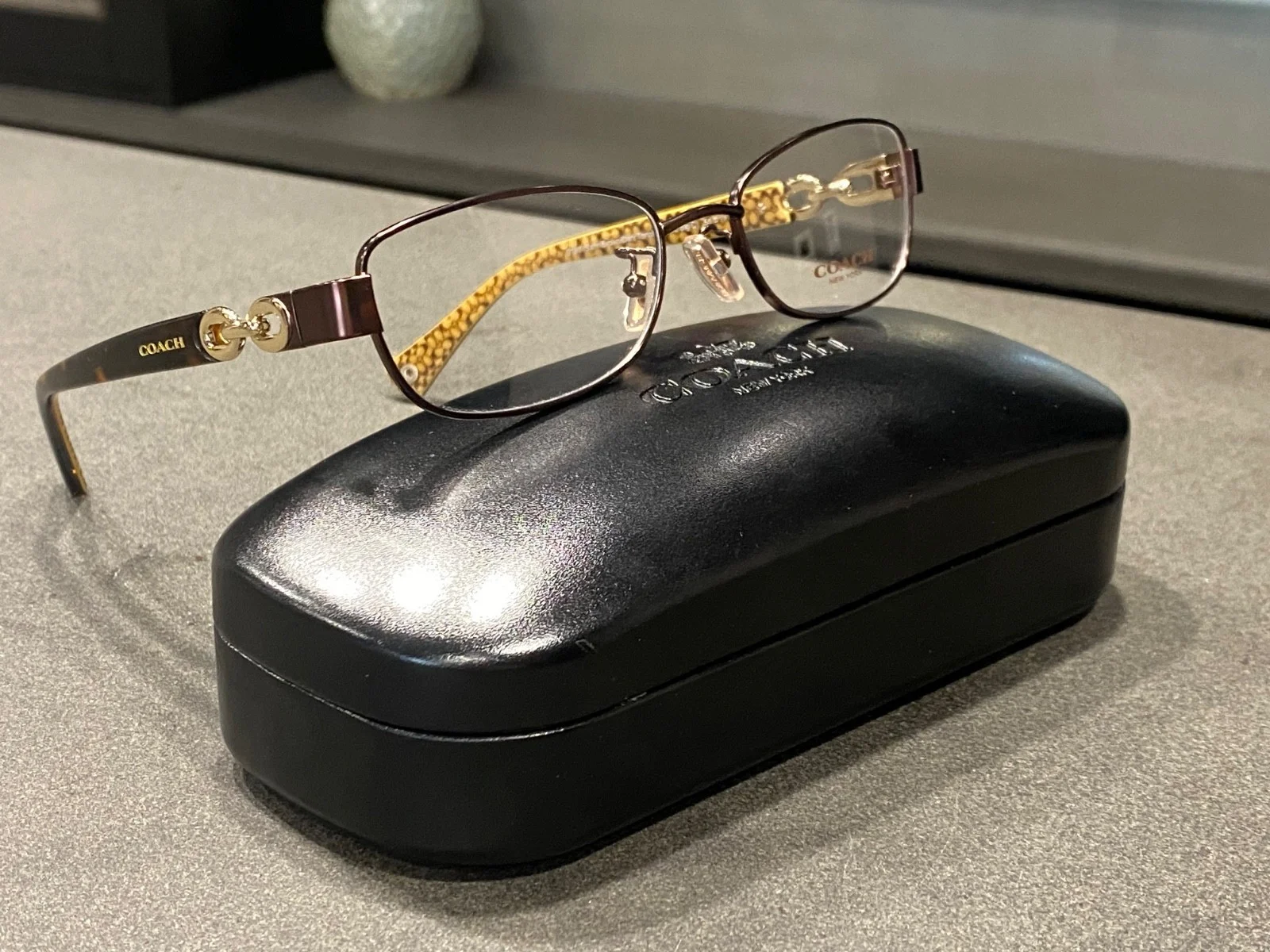 Coach Eyeglasses Frames HC 6120 5559 Blue Gray Tortoise Cat Eye 54-16-140 4