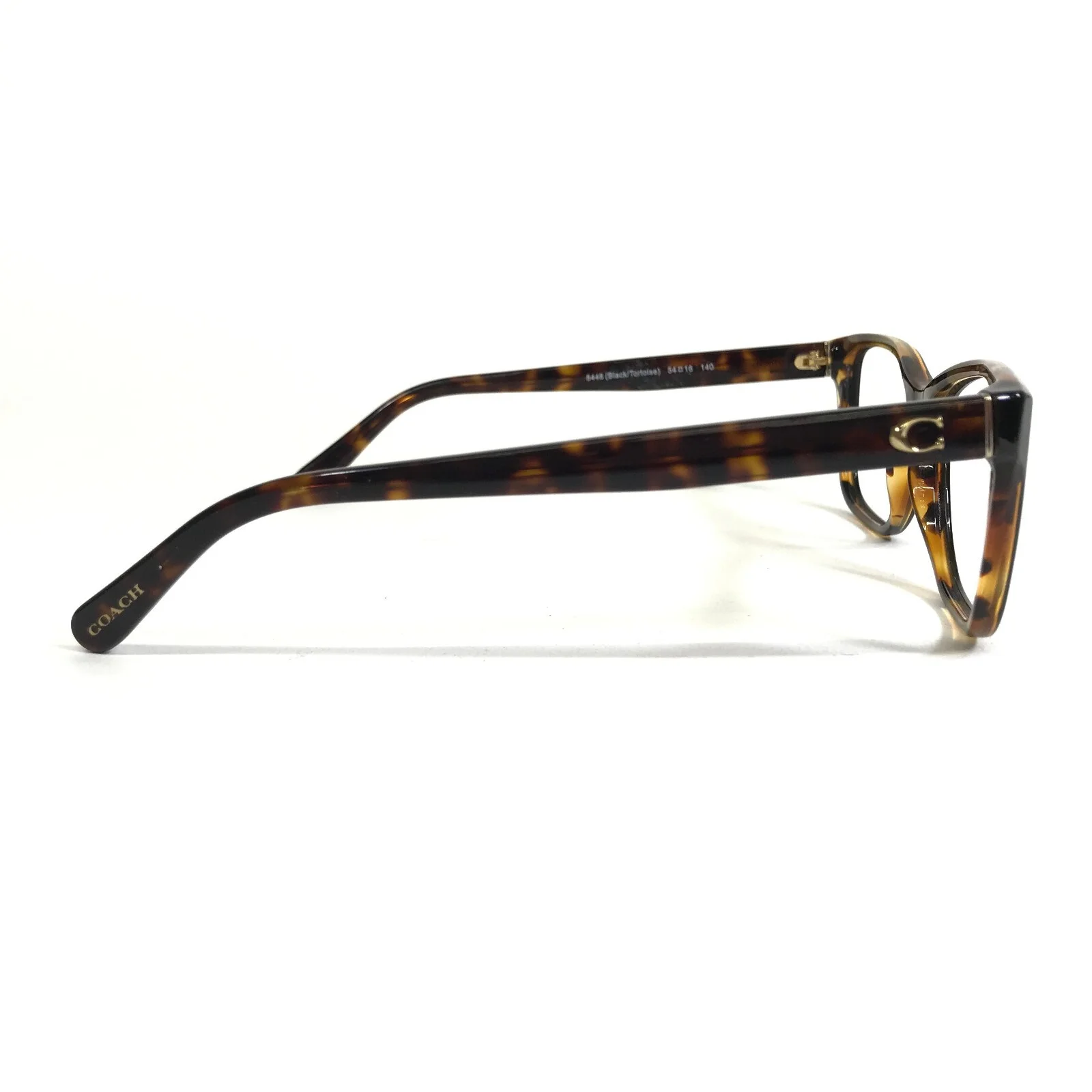 Coach Eyeglasses Frames HC 6129 5446 Black Tortoise Square Full Rim 54-16-140 3