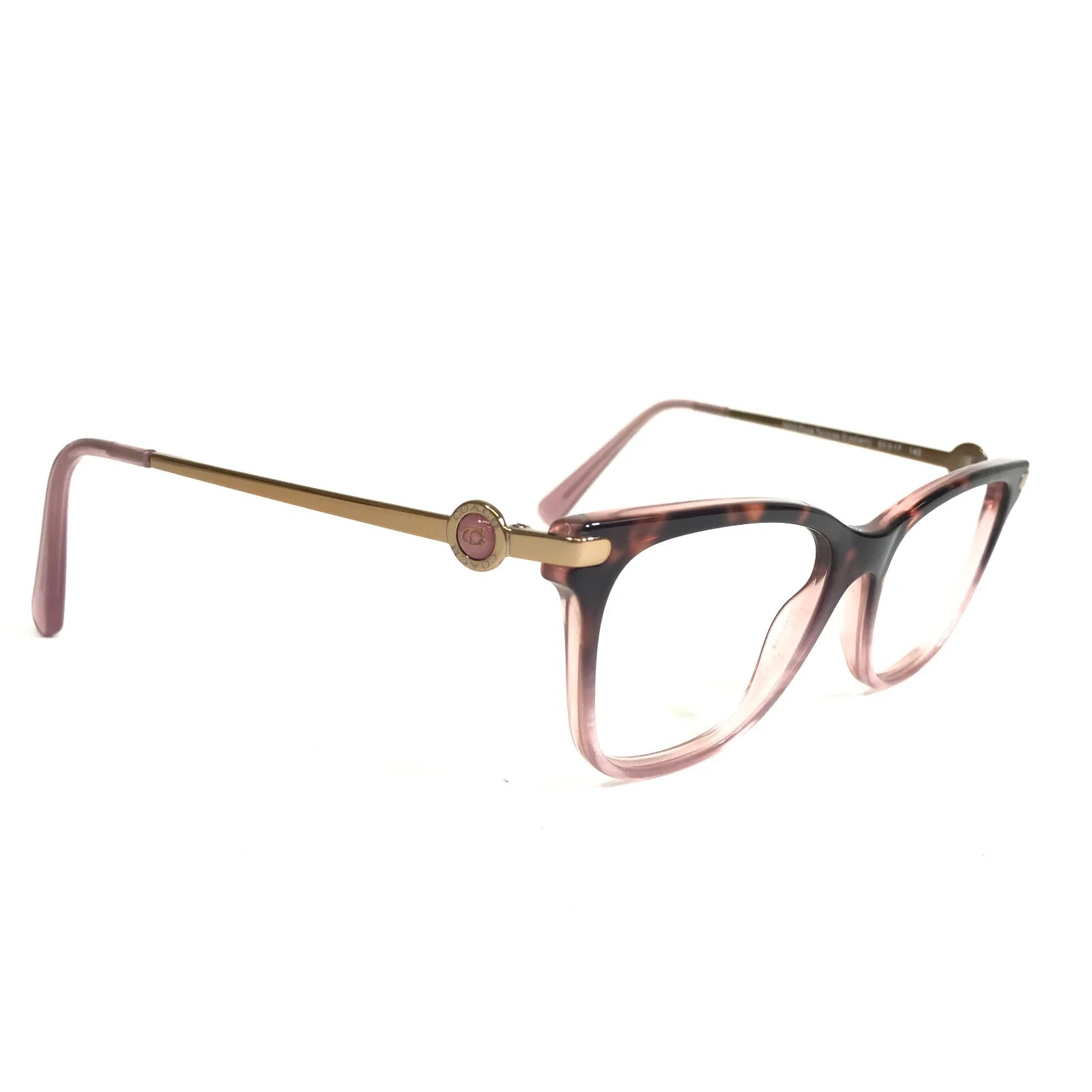 Coach Eyeglasses Frames HC 6176 5650 Rose Tortoise Gradient Pink Gold 53-17-140 2
