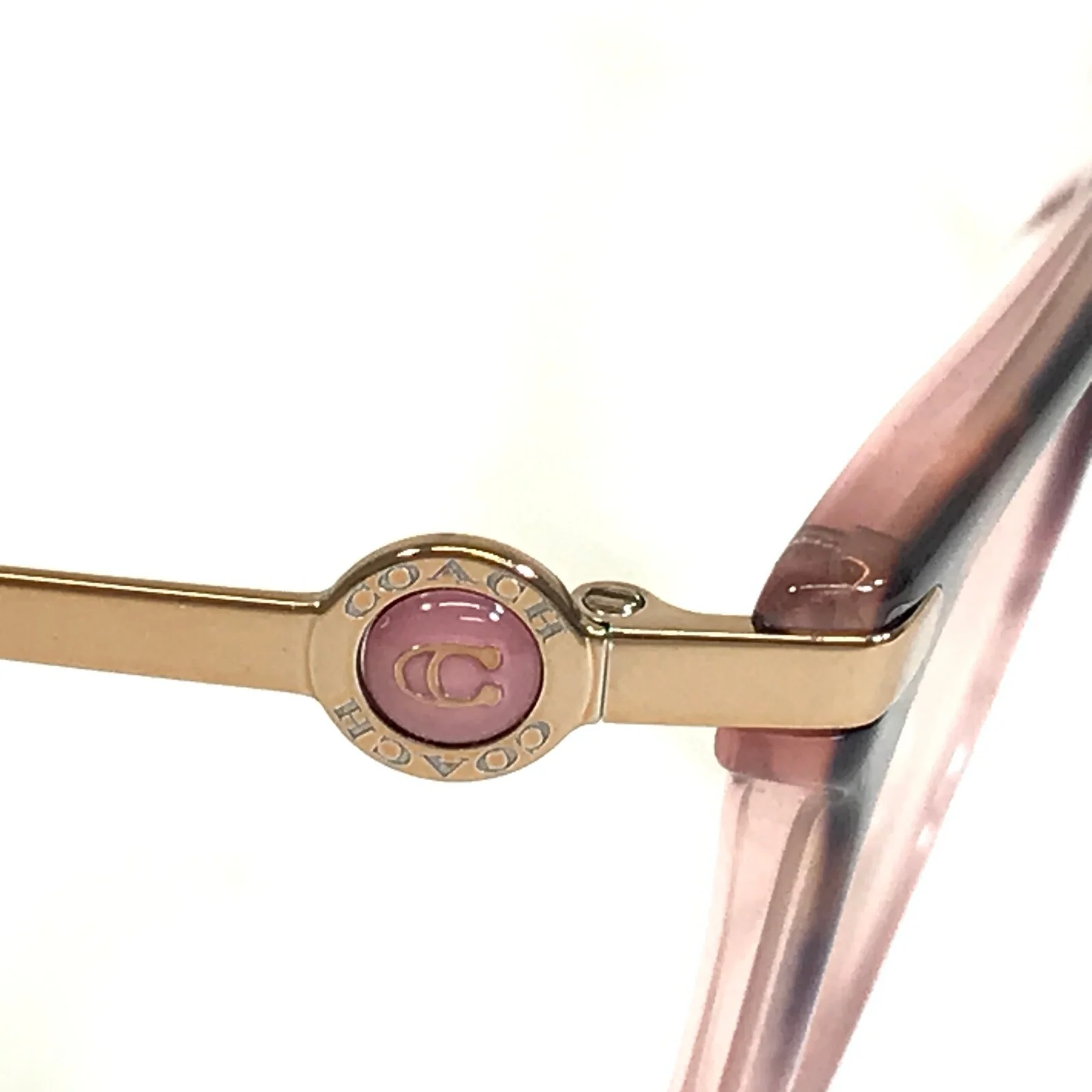 Coach Eyeglasses Frames HC 6176 5650 Rose Tortoise Gradient Pink Gold 53-17-140 3