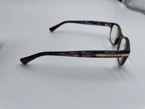 Coach Eyeglasses HC 6065 5288 49 Confetti Purple Frame [49-17-135] With Case 3
