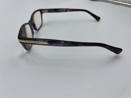 Coach Eyeglasses HC 6065 5288 49 Confetti Purple Frame [49-17-135] With Case 4