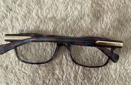 Coach Eyeglasses HC 6065 5288 Confetti Purple Frame [49-17-135] With Case 2