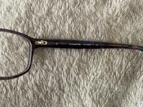 Coach Eyeglasses HC 6065 5288 Confetti Purple Frame [49-17-135] With Case 3