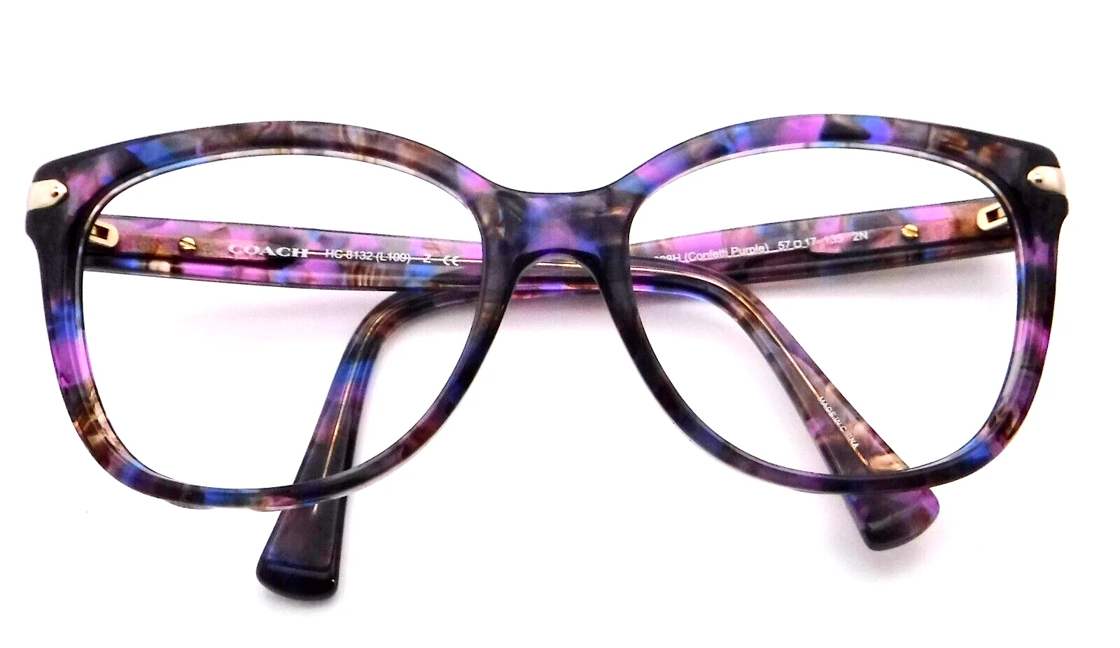 Coach Eyeglasses HC8132-52888H (L109) Purple Confetti Frames 57-17-135 4