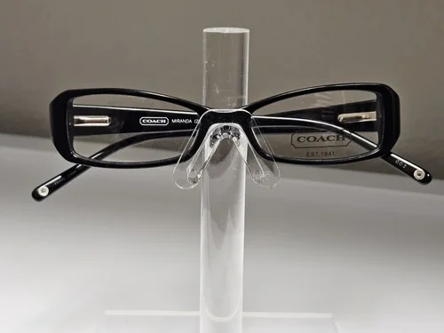 Coach Eyeglasses Miranda Petite Black Floral theme 48-16-135 NEW