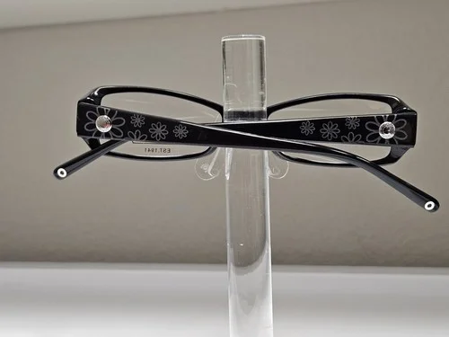 Coach Eyeglasses Miranda Petite Black Floral theme 48-16-135 NEW 2