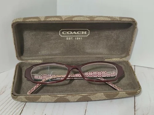 Coach Eyeglasses Women Kennedy 573 Burgundy with Case