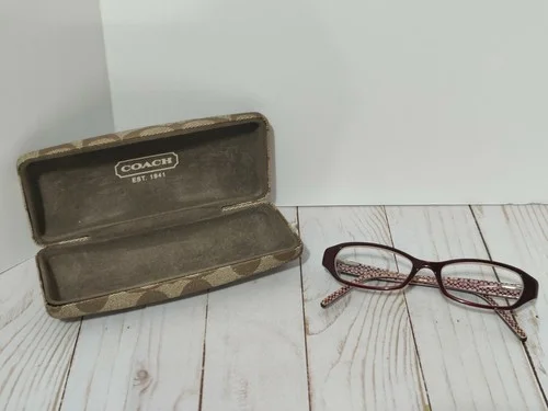 Coach Eyeglasses Women Kennedy 573 Burgundy with Case 2