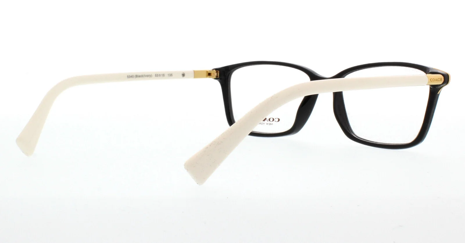 Coach Eyesglasses Frames- HC6077-5340-Black/Ivory-53-15-135- No Case 4