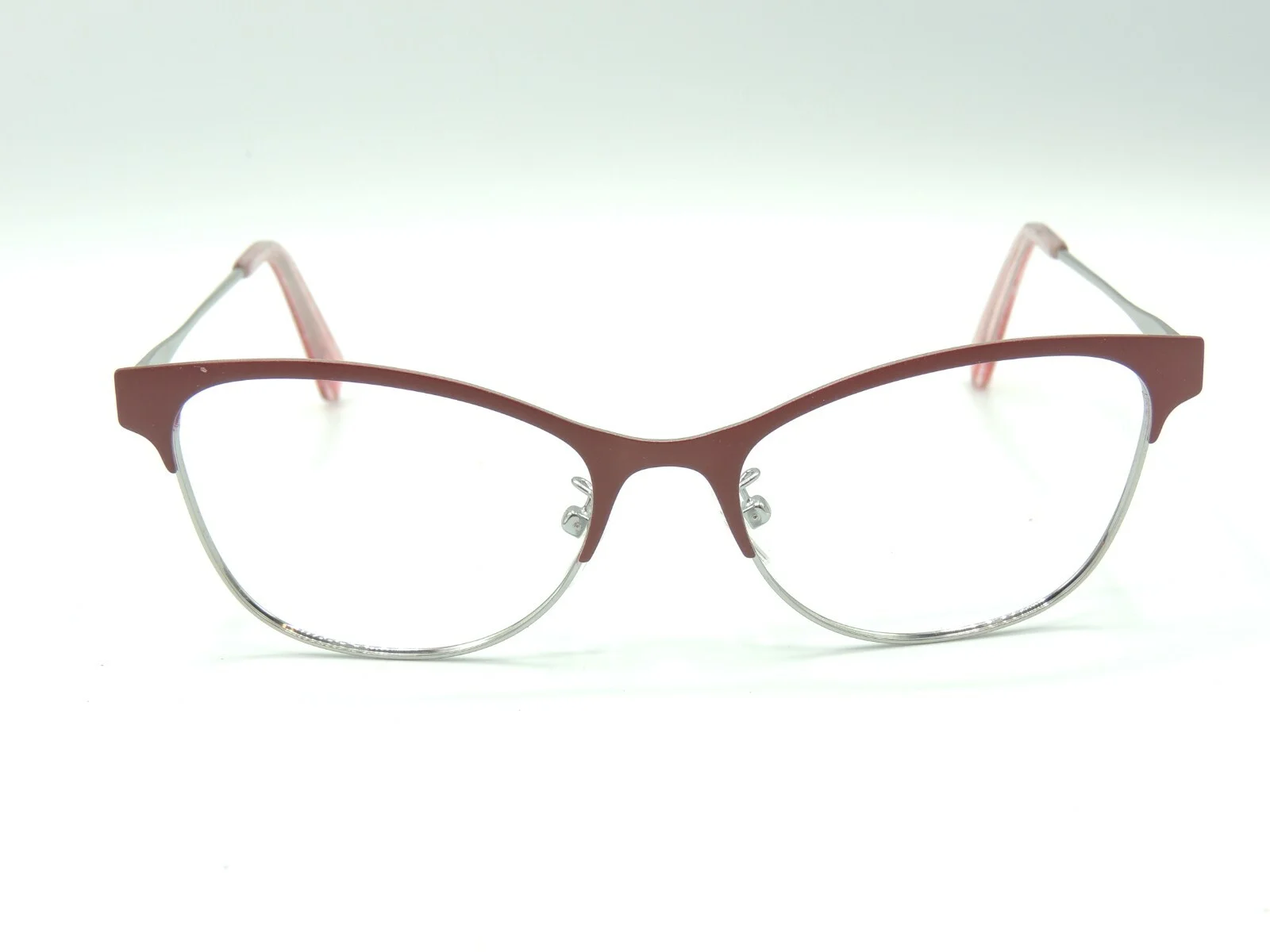 Coach HC 5111 9348 Shiny Silver Burgundy Cat Eye Eyeglass Frames 53 17 140 2