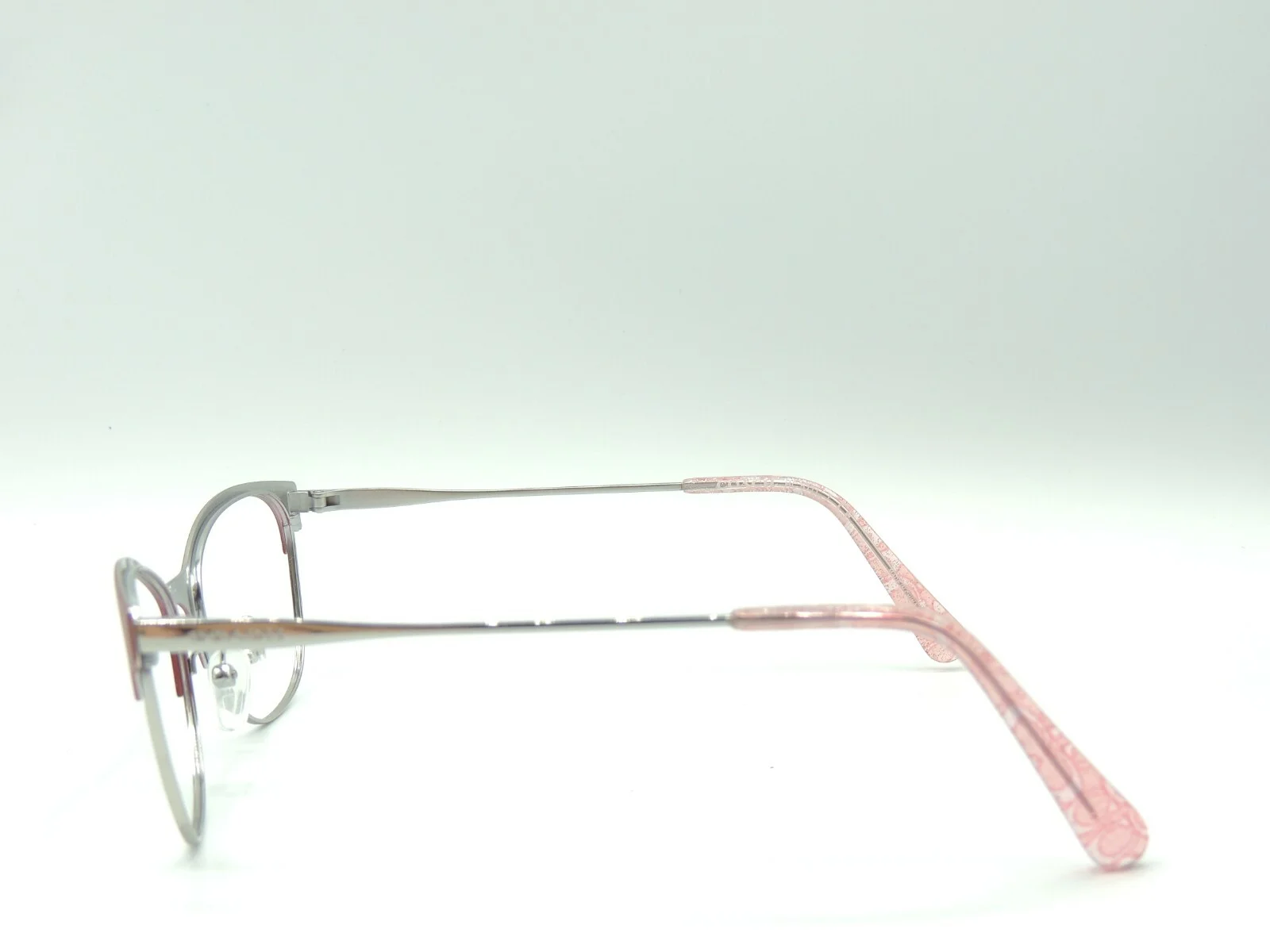 Coach HC 5111 9348 Shiny Silver Burgundy Cat Eye Eyeglass Frames 53 17 140 3