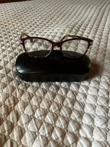 Coach HC 6065-5287 Burgundy/tortoise Eyeglasses Frames 53-17-135 2