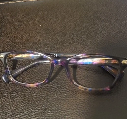 COACH HC 6065 5288 CONFETTI PURPLE BLUE 51/17/135 FULL RIM Frames Only No Lens
