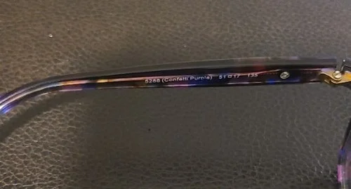 COACH HC 6065 5288 CONFETTI PURPLE BLUE 51/17/135 FULL RIM Frames Only No Lens 4