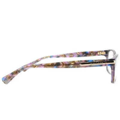 Coach HC 6065 5288 Confetti Purple Plastic Rectangle Eyeglasses 49mm 3