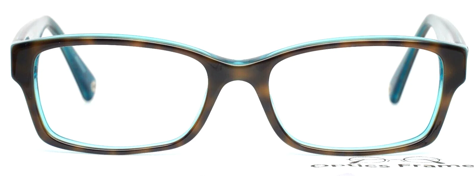 COACH HC6040 Brooklyn 5116 Tortoise/Teal Womens Rectangle Eyeglasses 52-16-135 2