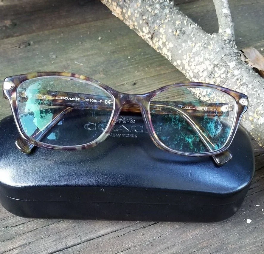 Coach HC6065 5287 Tortoise Brown Oval Eyeglasses Frame 51-17 135 VG 1