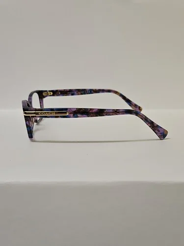 Coach HC6065 5288 Purple Confetti Oval Eyeglasses Frame 51-17 135 Frames Only 3