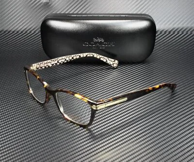 COACH HC6065 5291 Dark Tort MiIItary Sig C Demo Lens 51 mm Women