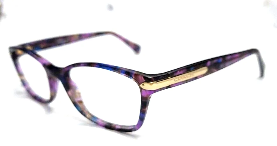 Coach HC6065 55288 Purple Confetti Oval Eyeglasses Frame 51-17 135