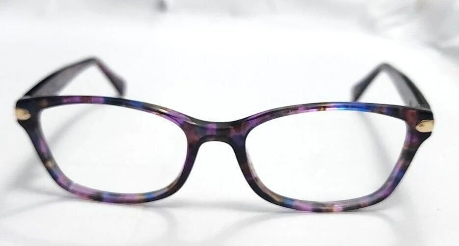 Coach HC6065 55288 Purple Confetti Oval Eyeglasses Frame 51-17 135 2