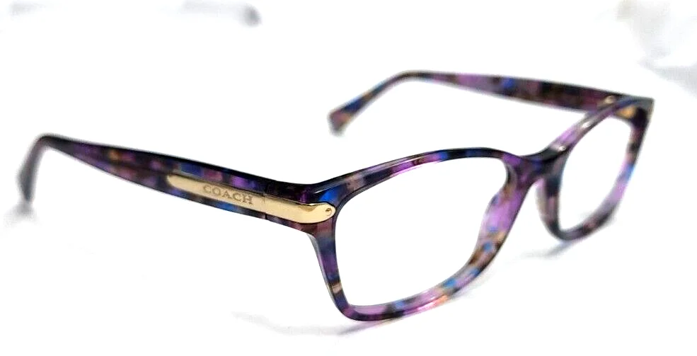 Coach HC6065 55288 Purple Confetti Oval Eyeglasses Frame 51-17 135 3