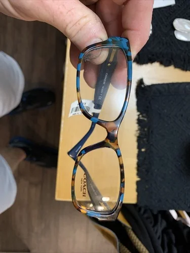 COACH HC6078 5337 Teal Confetti Teal Demo Lens 52 mm Women