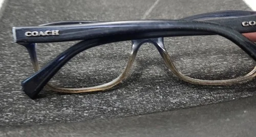 Coach HC6089 5474 Blue Denim Glitter Fade Oval Eyeglasses Frame 51-16 135 3