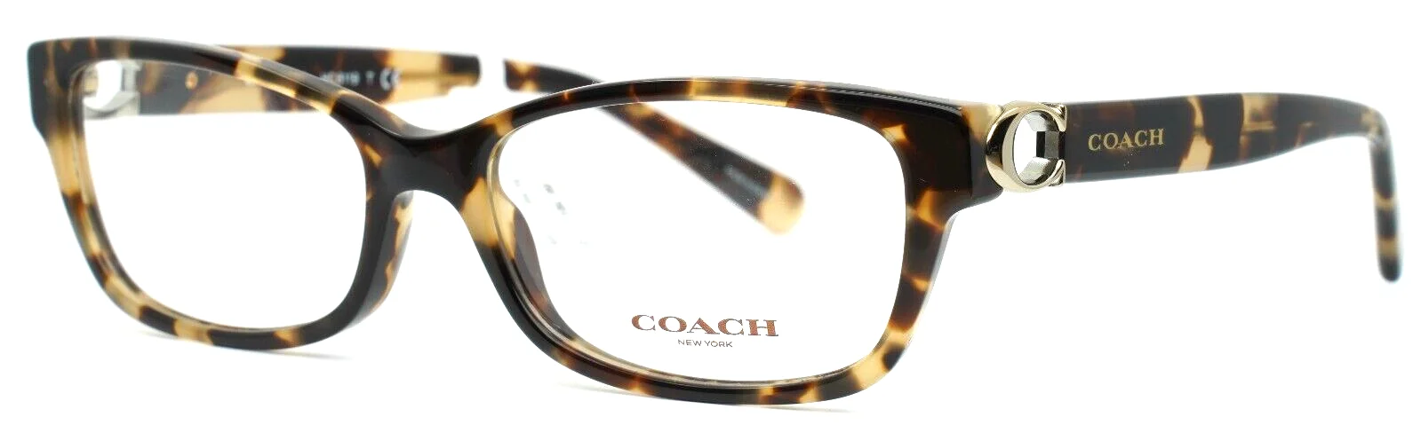 COACH HC6119 5576 Brown Tortoise Womens Rectangle Full Rim Eyeglasses 53-16-140