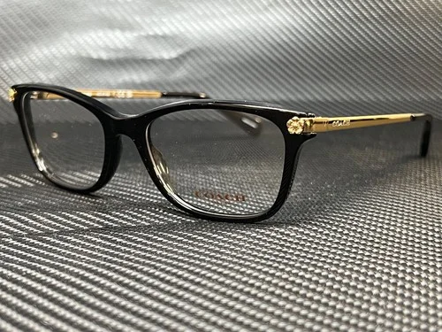 COACH HC6142 5002 Black Rectangle Square Women