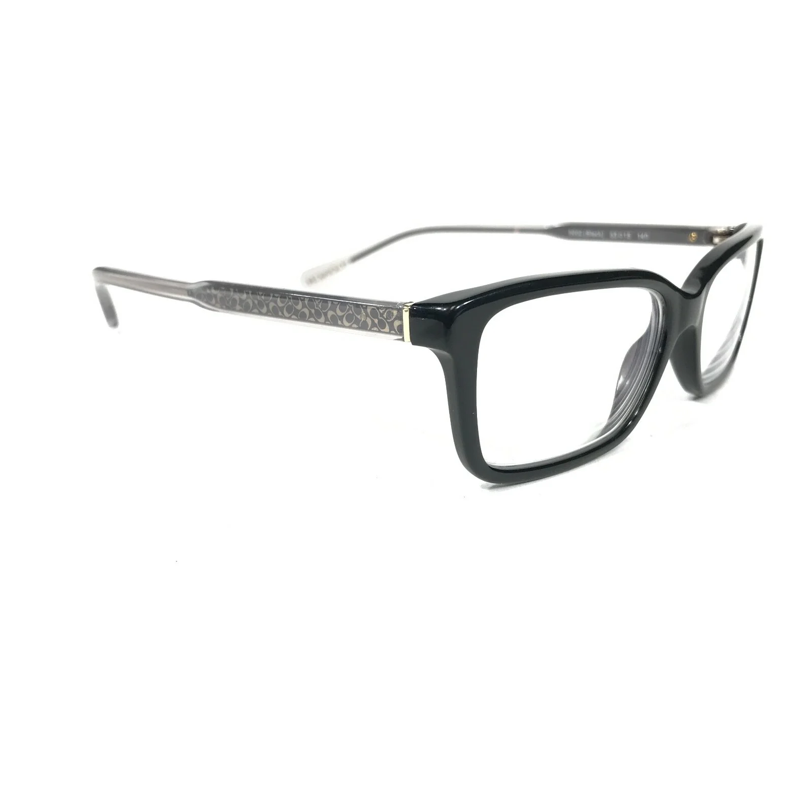 Coach HC6145 5002 Eyeglasses Frames Black Gray Rectangular Cat Eye 53-15-140 3