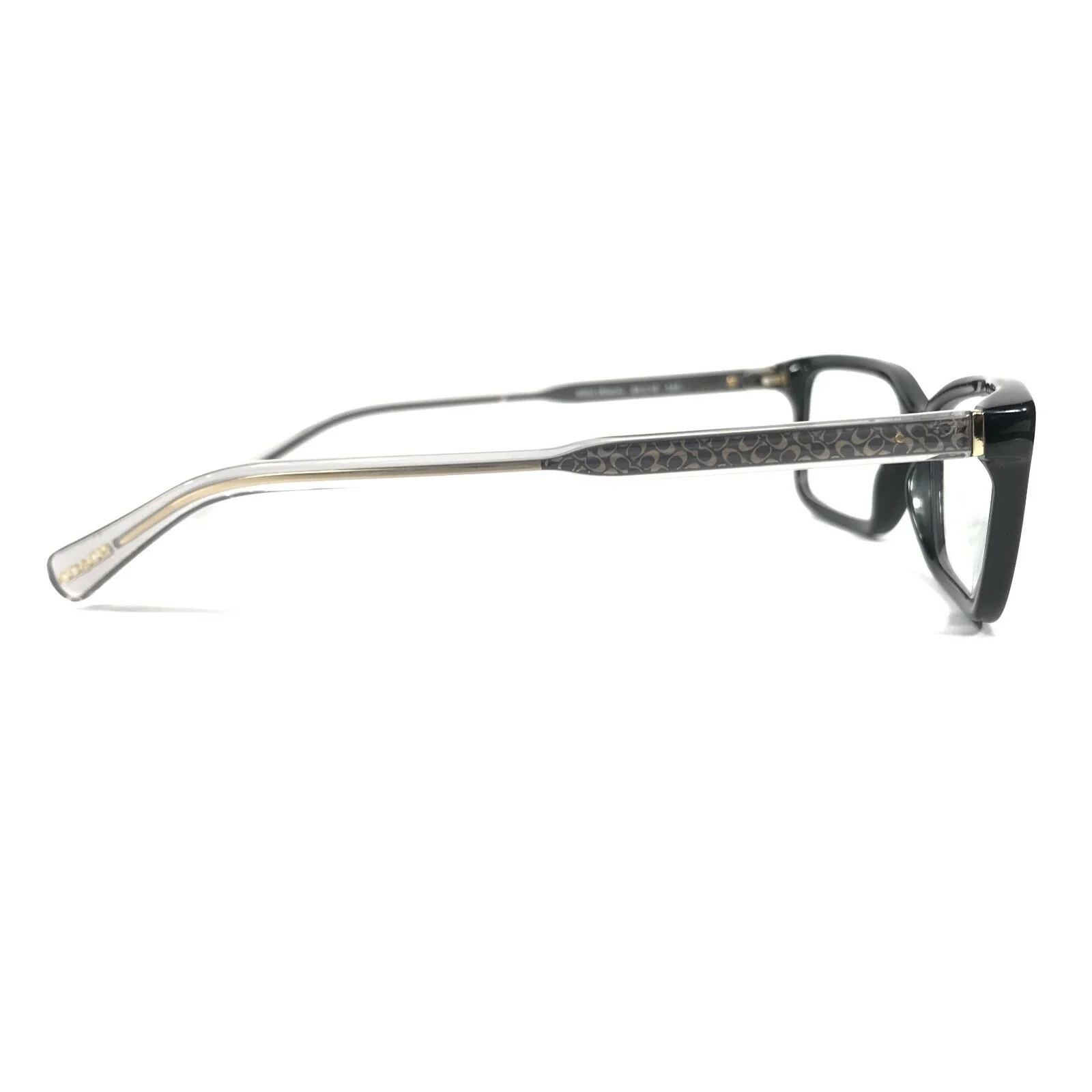 Coach HC6145 5002 Eyeglasses Frames Black Gray Rectangular Cat Eye 53-15-140 4