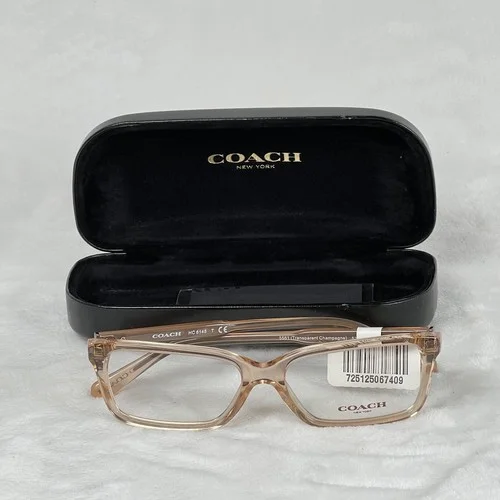 Coach HC6145 Transparent Champange Rectangular Full Rim Eyeglass Frame 53-15-140 3