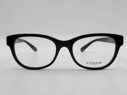 Coach HC6187F Asian Fit 5002 Black Pillow Full Rim Eyeglass Frames 53-18-145 2