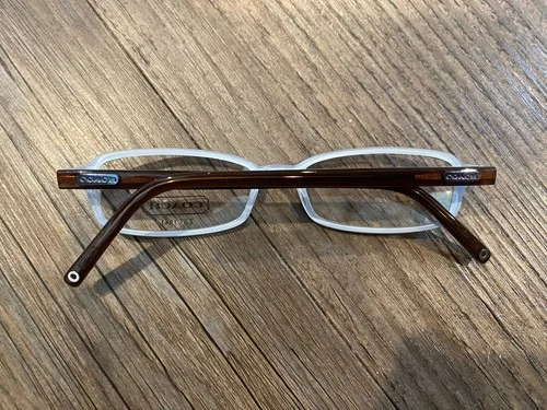 COACH Hilary 517 Brown Logo Eyeglasses Frames W/ Hard Case & Cleaning Cloth 3