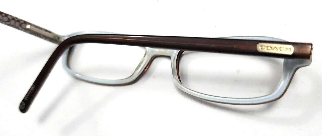 Coach Hilary 517 Small Brown Blue Mint Eyeglasses Frame 49-17 135 4
