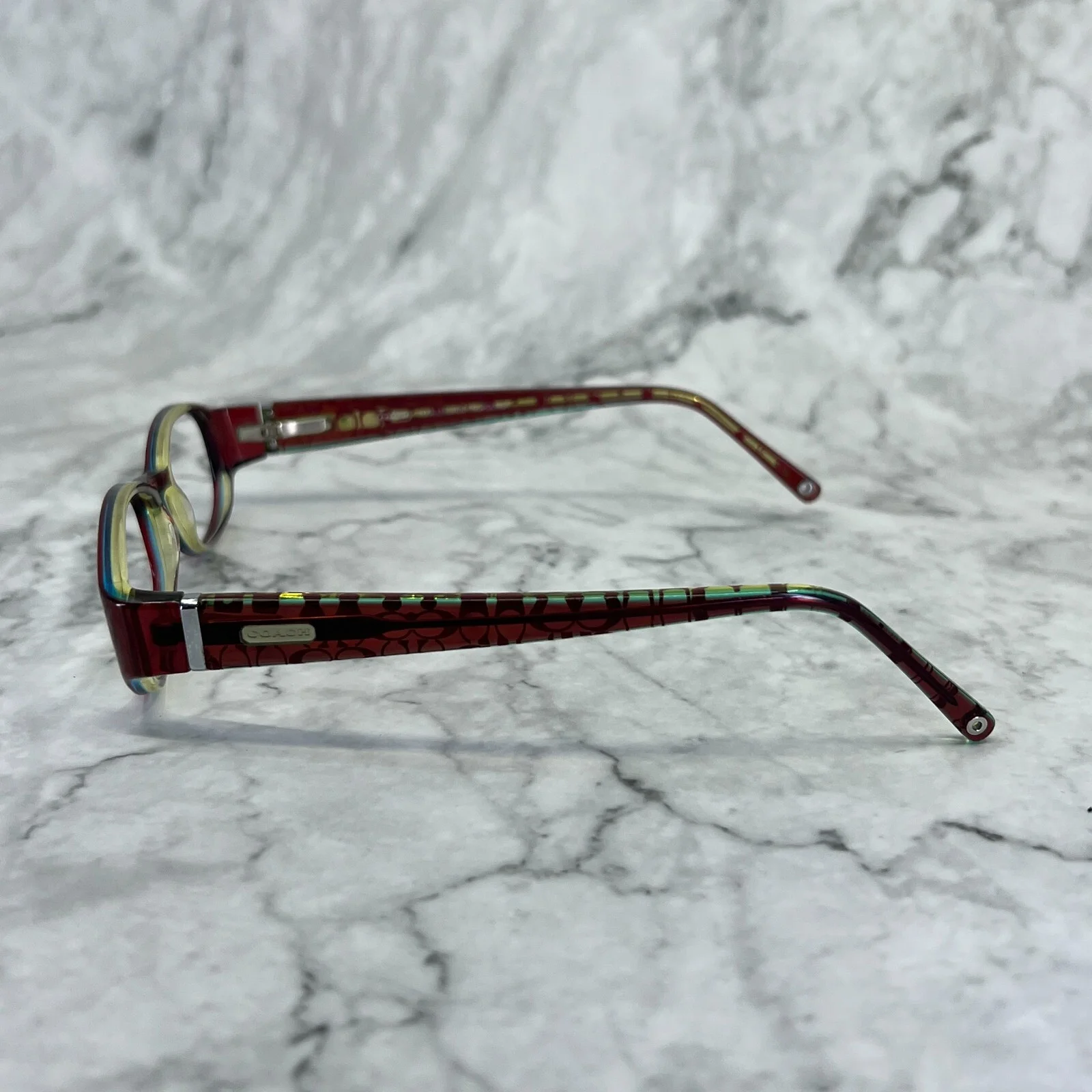 Coach Lucille (2018) Burgundy Eyeglasses Purple Oval Plastic Frames 135 mm 3
