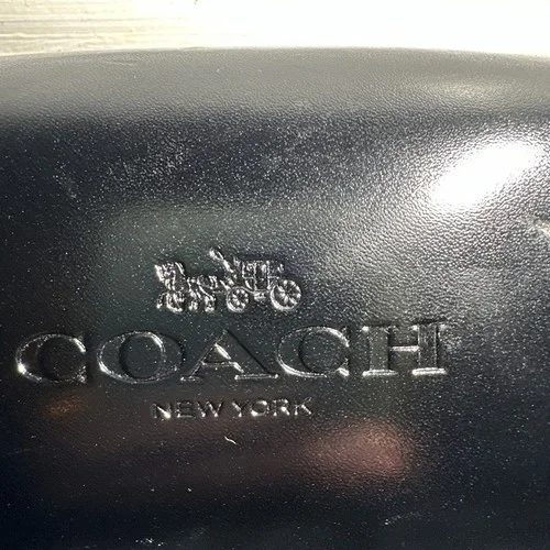 Coach New York Black Hard Clamshell Eye Glass Case Eyeglass Holder w/ Cloth 2