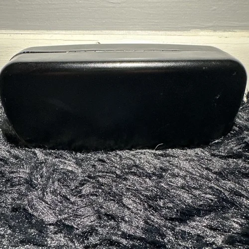 Coach New York Black Hard Clamshell Eye Glass Case Eyeglass Holder w/ Cloth 3