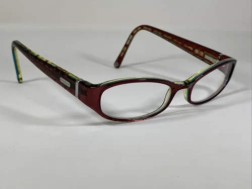 COACH NEW YORK “LUCILLE” 2018 Burgundy Crystal Eyeglasses Frame 49-18-135 3