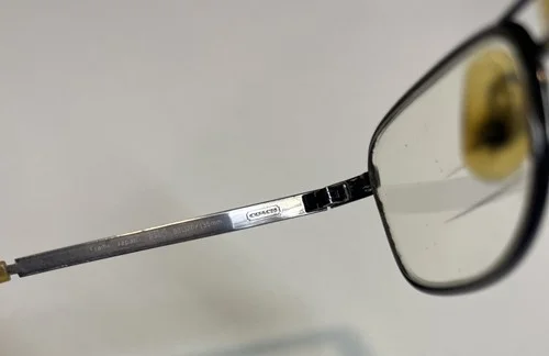 Coach no.1007 BSL Eyeglasses Frames Grey Gunmetal Aviators Titanium 53-20-135, 2