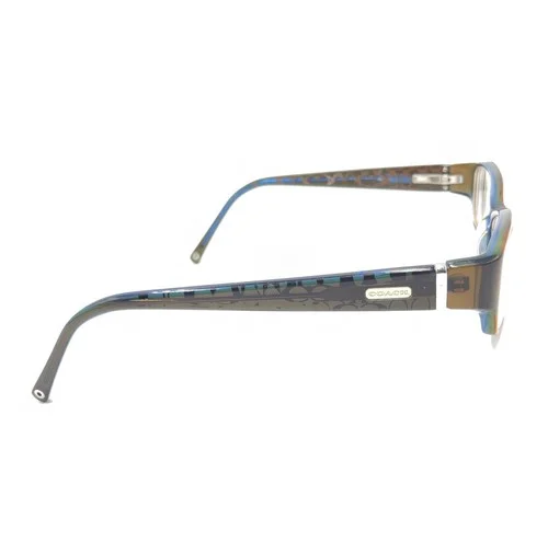 Coach Nuala 2019 Brown Blue Rectangle Eyeglasses Frames 50-16 135 Women W/Case 4
