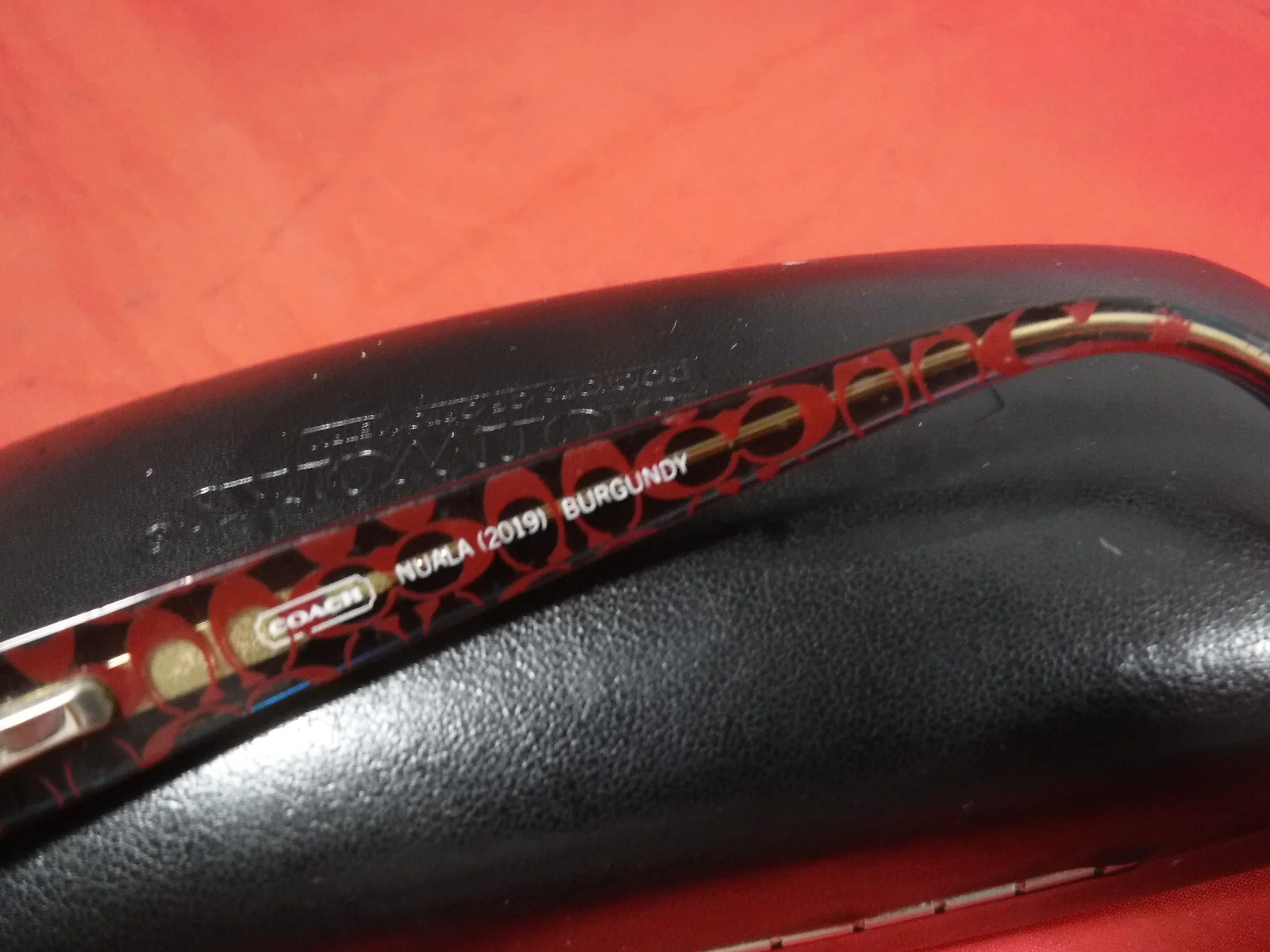 Coach NUALA 2019 BURGUNDY Eyeglasses Frames Green Red Rectangular 50-16-135 4