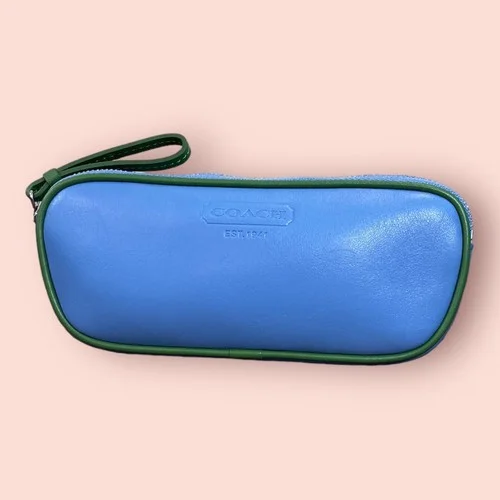 COACH Rare Embossed Eyeglasses Soft Case Holder Luxury Designer Leather #8883 4