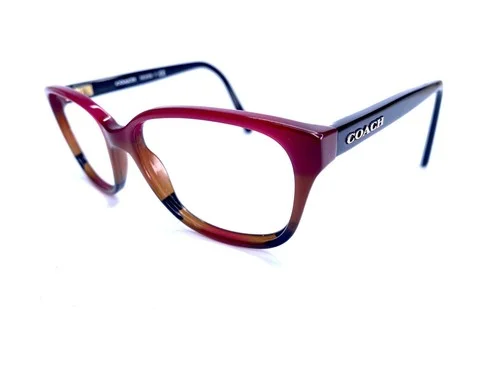 Coach Red Black Ombre Cat Eye Wayfarer Eyeglasses HC 6103 5445 54 16 140