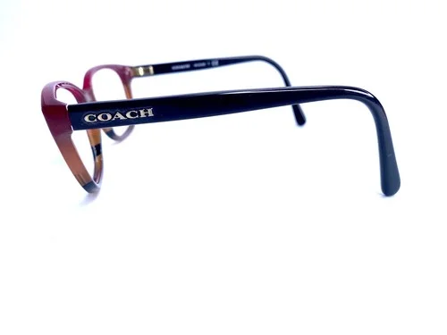 Coach Red Black Ombre Cat Eye Wayfarer Eyeglasses HC 6103 5445 54 16 140 3